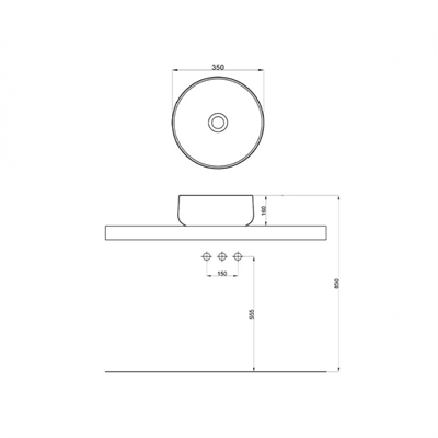 Newarc ART.L.004 Sonic Tezgah Üstü Lavabo