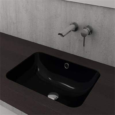 BOCCHİ Scala Tezgahaltı Lavabo 55 cm Parlak Siyah 1006-005-0125