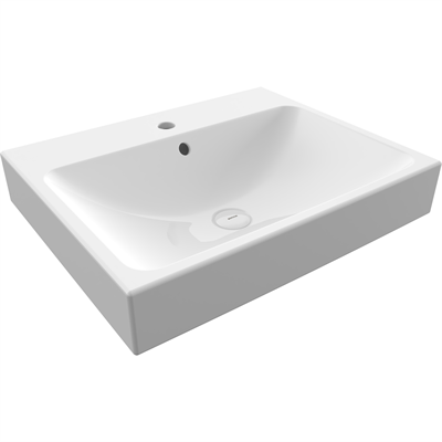 Bocchi Scala Tezgah Üstü Lavabo 60 cm Parlak Beyaz 1077-001-0126