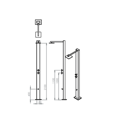 MEQ INTES OUTDOOR INDOOR SHOWER SET