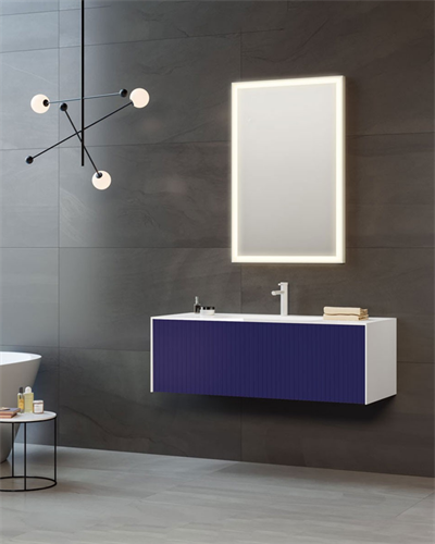 Orka Cube 80 CM Banyo Dolabı Takımı Mat Lacivert