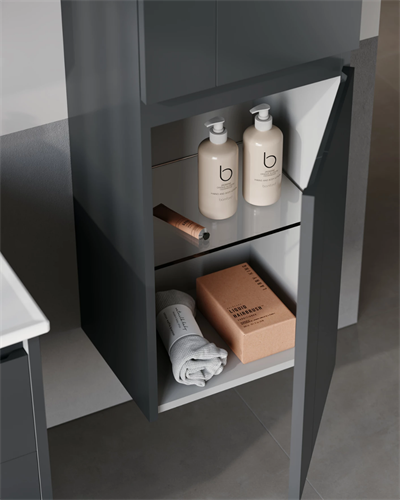 Orka Likya 65 CM Banyo Dolabı Takımı Mat Antrasit