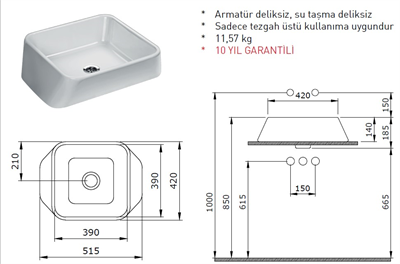 Bocchi Firenze Çanak Lavabo Parlak Siyah 1005-005-0125
