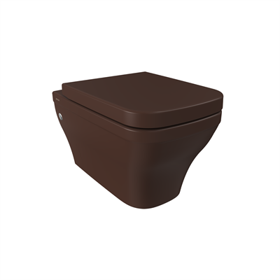 Bocchi 1304-025-0128 Firenze Rimless Asma Klozet ve Kapağı Mat Kahve