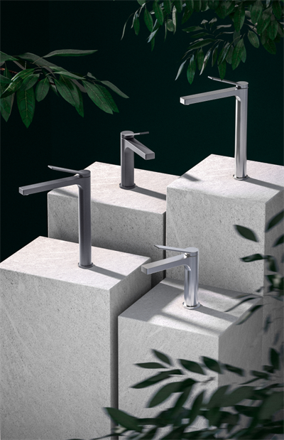 CREAVİT Ritmo Uzun Lavabo Armatürü Metalik Gri  RT6500GR