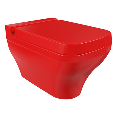 Bocchi 1080-019-0128 Scala Asma Klozet ve Kapağı Kırmızı