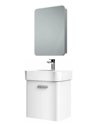 Orka Orbit 55 CM Banyo Dolabı Takımı Parlak Beyaz