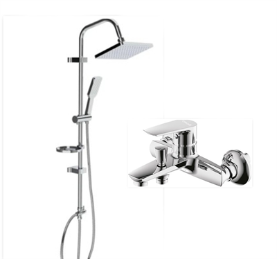 Creavit SH630 Solo İkili Duş Seti Takımı (Duş Sistemi+Banyo Bataryası)