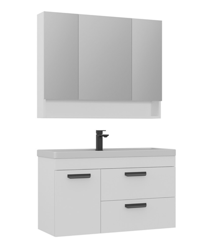 Orka Nova 100 CM Banyo Dolabı Takım Parlak Beyaz