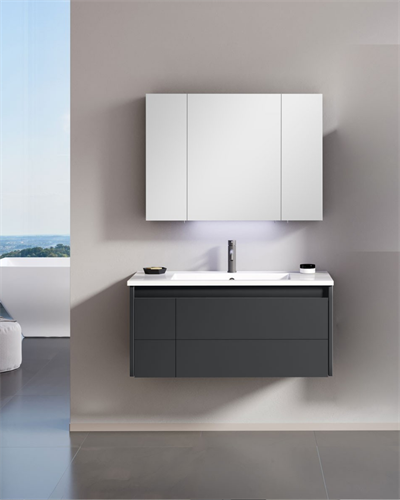 Orka Likya 100 CM Banyo Dolabı Takımı Mat Antrasit