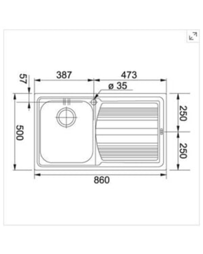 Franke Logica Line - LLX 611-L Paslanmaz Sol Çelik Evyeler  