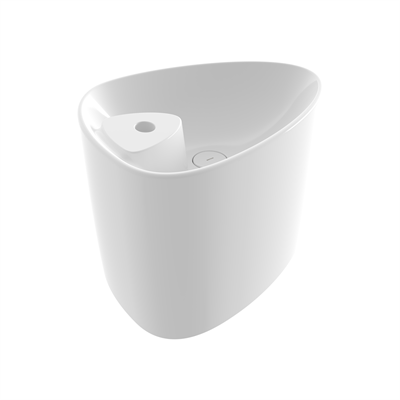 BOCCHİ Etna Tezgah Üstü Monoblok Lavabo Batarya Banklı P. Beyaz