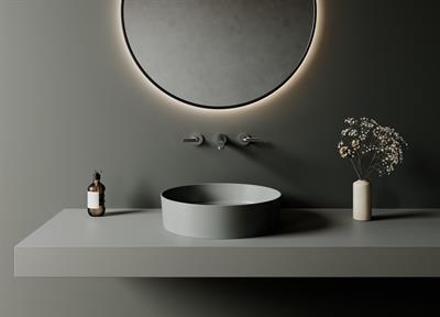 Creavit NC045 Nice Tezgah Üzeri Lavabo Ø45 cm Cool Grey-Gri