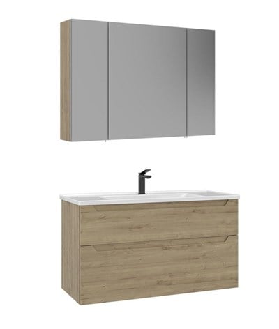 ORKA Messina 100 cm Banyo Dolap Takımı Meşe