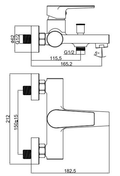 Creavit Sharp Banyo Armatürü - Mat Siyah SR2510S