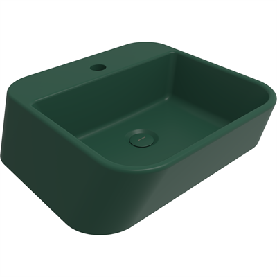 Bocchi Firenze Batarya Banklı Çanak Lavabo Mat Yeşil 50 cm