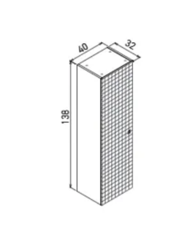 Orka Lipari 40 cm Banyo Boy Dolabı Mat Vizon