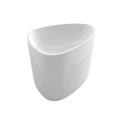 BOCCHİ Etna Tezgah Üstü Monoblok Lavabo Batarya Banklı Mat Beyaz 1343-002-0126