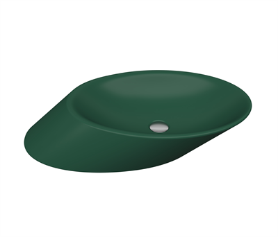 Bocchi 1013-027-0125 Vessel Yatay Çanak Lavabo 72 cm Mat Yeşil