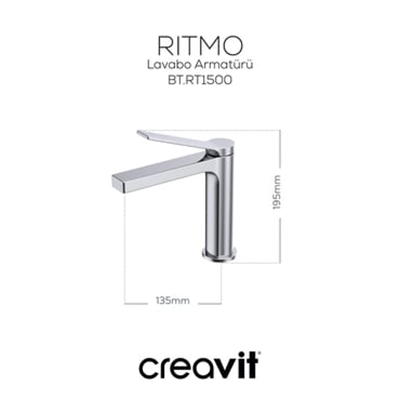 CREAVİT RT1500 Ritmo Lavabo Armatürü