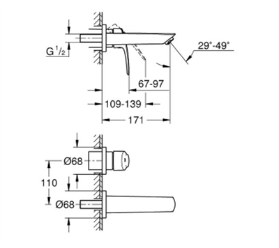 Grohe Eurosmart 2 Delikli Lavabo Bataryası S-Boyut - 29337003