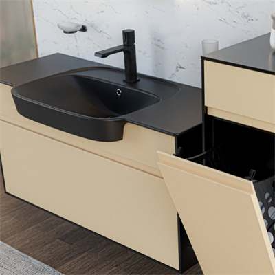 CREAVİT AL1500S Alfa Lavabo Armatürü Mat Siyah