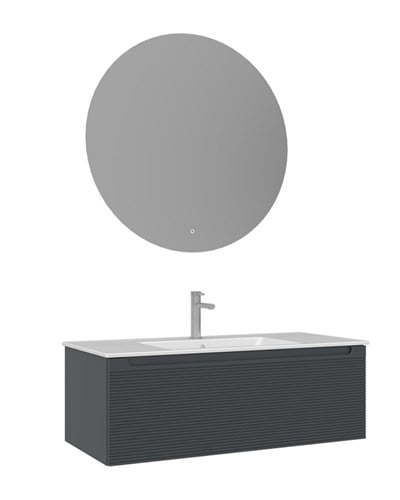 ORKA Olbia 100 cm Banyo Dolabı Takımı Mat Antrasit