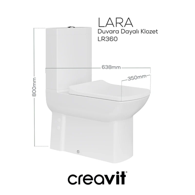 Creavit LR360 Lara Duvara Dayalı Klozet Seti