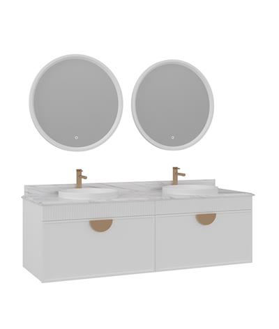 Orka Molino 160 cm Banyo Dolabı Takımı Mat Beyaz