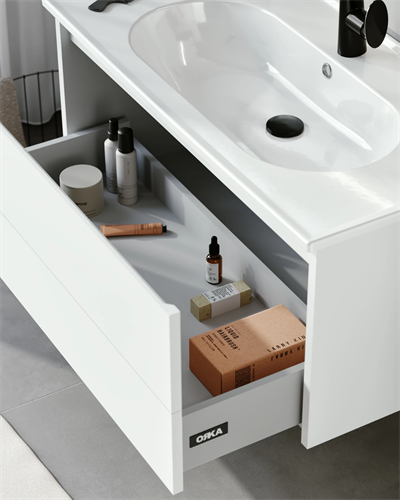 Orka Likya 100 CM Banyo Dolabı Takımı Mat Beyaz