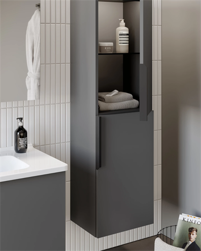 Orka Pure 40 cm Banyo Boy Dolabı Gri