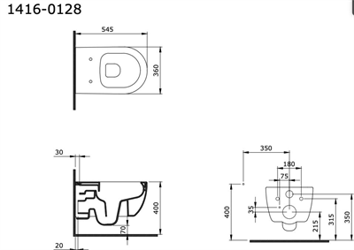 BOCCHİ 1416-004-0128 V-TONDO RIMLESS KLOZET VE KAPAK MAT SİYAH
