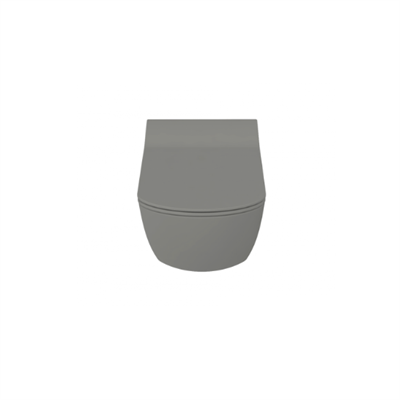Creavit EG321 Elegant Rim-Off Kanalsız Duroplast Yavaş Kapanan Klozet Kapaklı Cool Grey Set