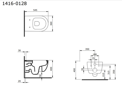 BOCCHİ V-TONDO RİMLESS ASMA KLOZET BUZ MAVİ 1416-029-0128