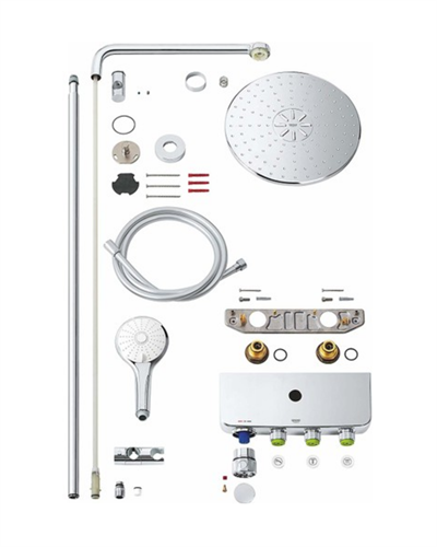 Grohe Euphoria SmartControl System 310 Duo Duvara Monte Termostatik Bataryalı Duş Sistemi 26507000