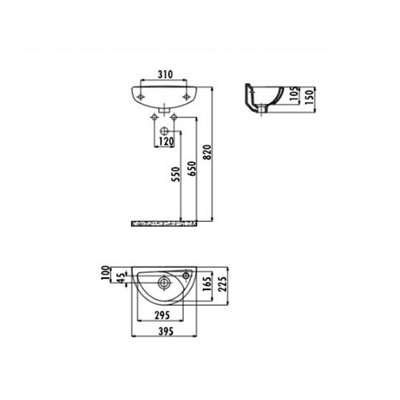 Creavit TP040 Oval Lavabo 23X40 cm Beyaz