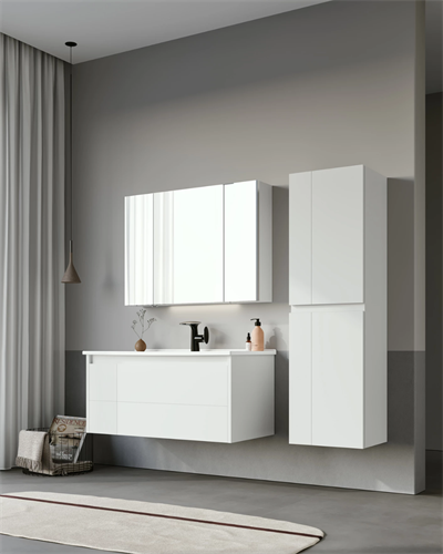 Orka Likya 65 CM Banyo Dolabı Takımı Mat Beyaz