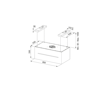 FRANKE Ada Maris FMAS BK EXTRA MATT F 80 KL Matt Black Davlumbaz 345.0698.564