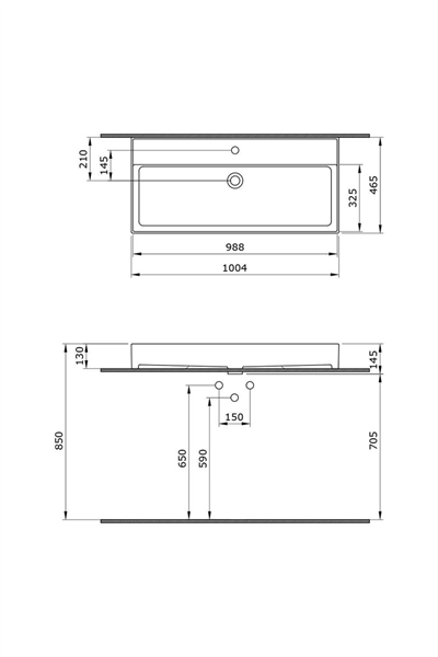 Bocchi Milano Tezgah Üstü Lavabo 100 Cm Parlak Turuncu 1378-012-0126
