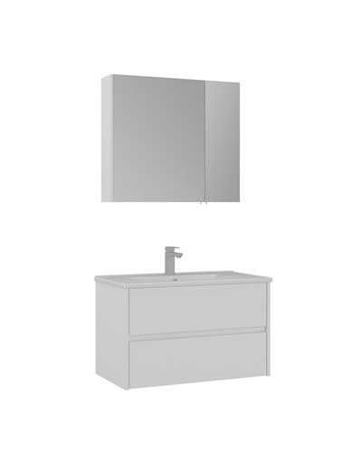 Orka Side 85 CM Çekmeceli Banyo Dolabı Takım Mat Beyaz