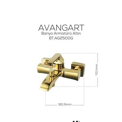Creavit AG2500G Avangart Banyo Bataryası-Altın