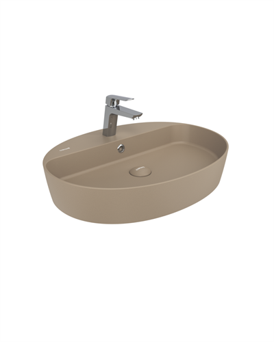 Creavit Loop Oval Çanak Lavabo 45x60 cm Mat Cappuccino LP161-00CM