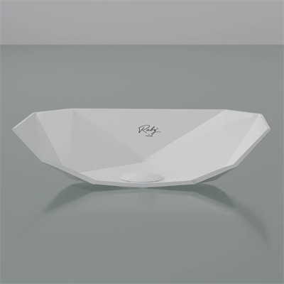 Creavit RB040  Ruby Tezgah Üzeri Lavabo 40x40 cm Parlak Beyaz