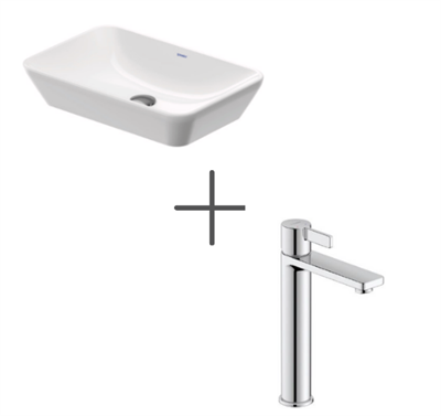 Duravit D-Neo 60 cm Çanak Lavabo Vse D-Neo Lavabo Bataryası, Large