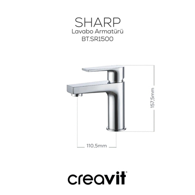 CREAVİT SR1500 Sharp Lavabo Armatürü