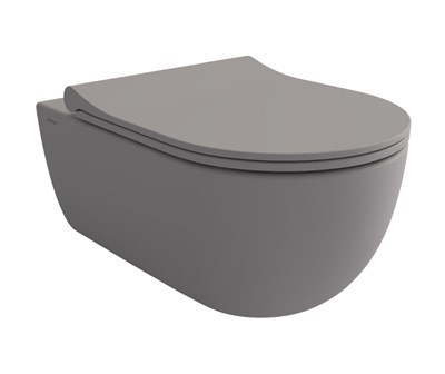 BOCCHİ 1416-006-0128 V-TONDO RIMLESS KLOZET VE KAPAK M GRİ