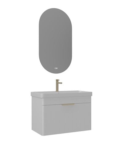 Orka Procida 80 cm Banyo Dolabı Takımı Mat Beyaz