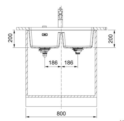 Franke 125.0686.731 Maris120-35-35 Mat Siyah Granit Evye