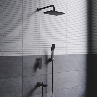 Creavit SH120S Kireç Kırıcılı El Duş Seti Mat Siyah (Kare)