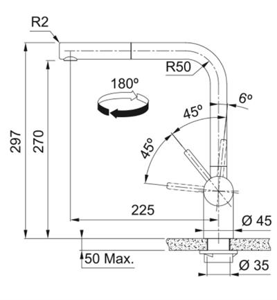 Franke 115.0628.210 Atlas Neo Doccia Antrasit  Mutfak Bataryası